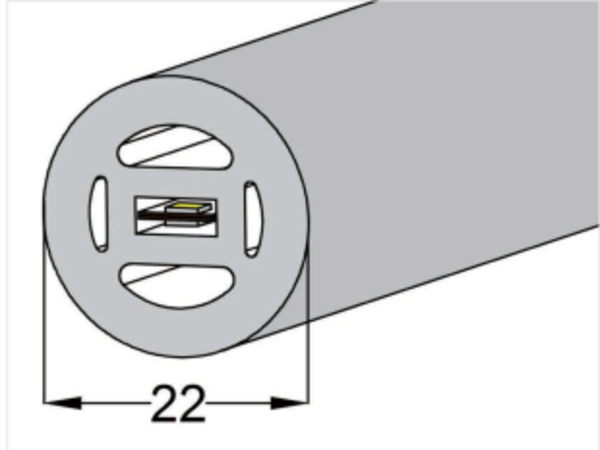 φ22 Top View Silicone Neon Flex Sleeve 适用于 6mm PCB - 柔性 Silicone Neon LED灯带 Manufacturer 适用于 OEM Projects